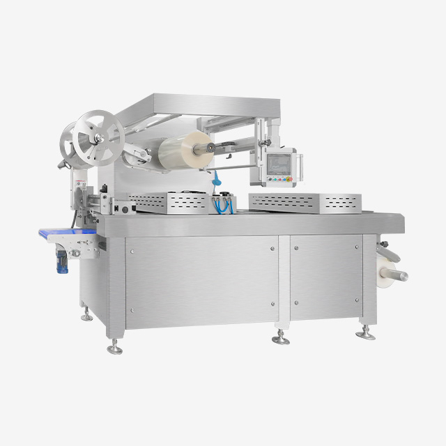 Automatische kompakte wirtschaftliche Karte Thermoforming Vakuumverpackungsmaschine für Lebensmittel HVR-320A (q) 