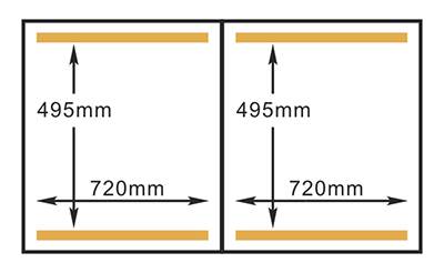 Kammergröße der HVC-720S/2B Hualian Vakuumverpackungsmaschine