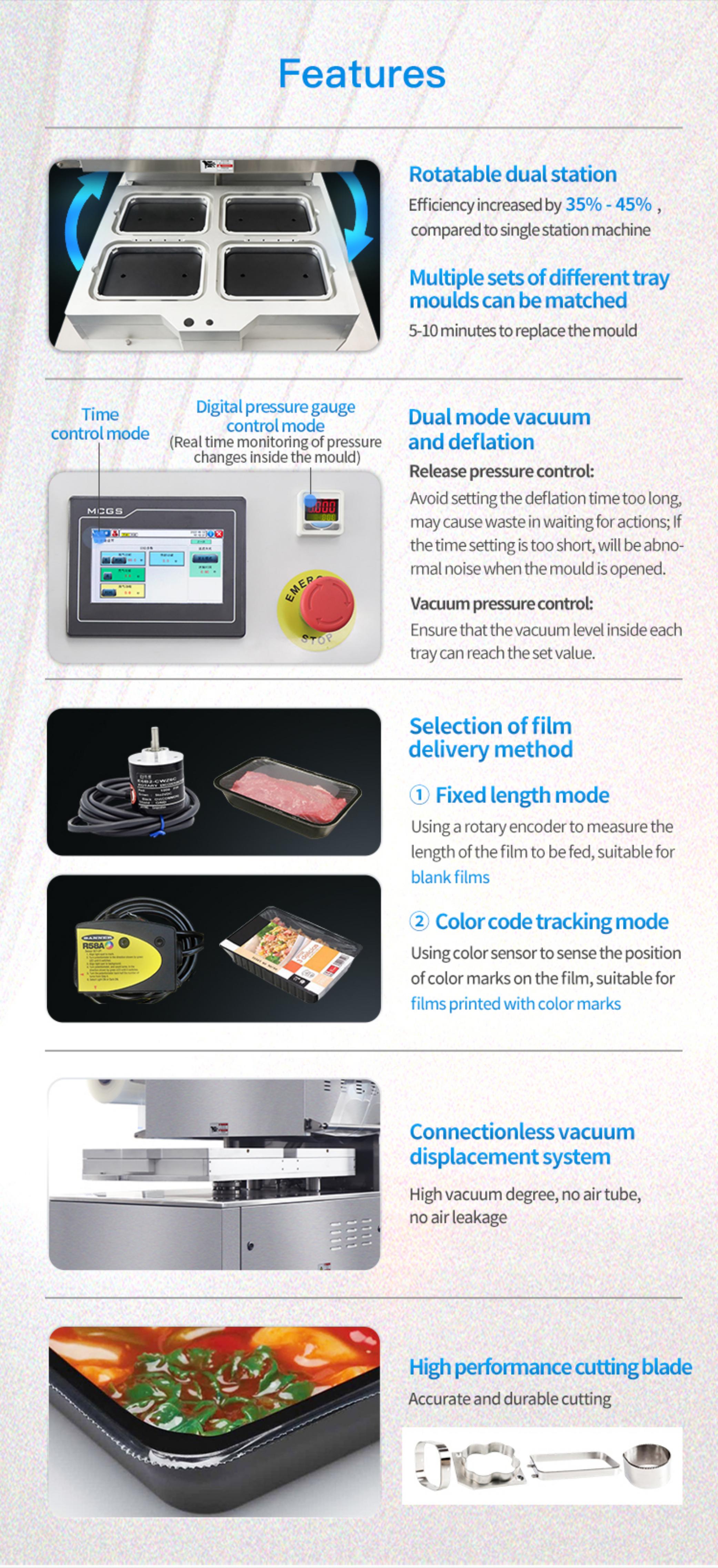 HVT-450R Rotationsschalen-Vakuumverpackungsmaschine