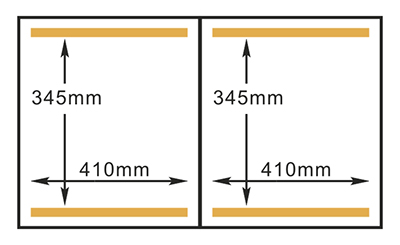 Kammergröße der HVC-410S/2B Hualian Vakuumverpackungsmaschine