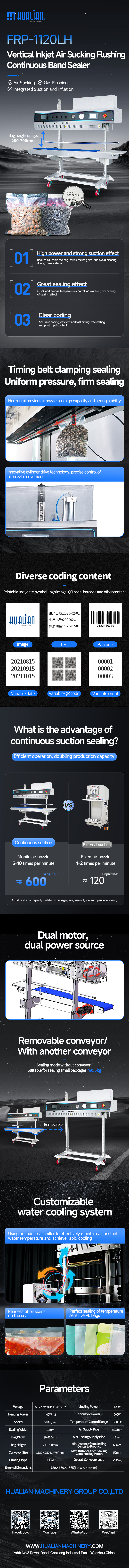 Vertikale kontinuierliche Bandversiegelung