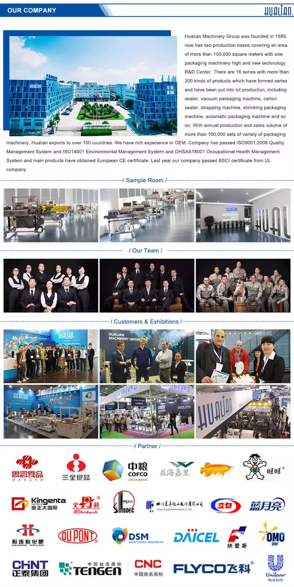 Hualian Machinery Group Detail Seite