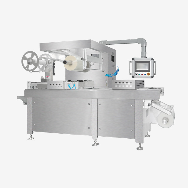 Automatische kompakte wirtschaftliche Karte Thermoforming Vakuumverpackungsmaschine für Lebensmittel HVR-320A (q) 