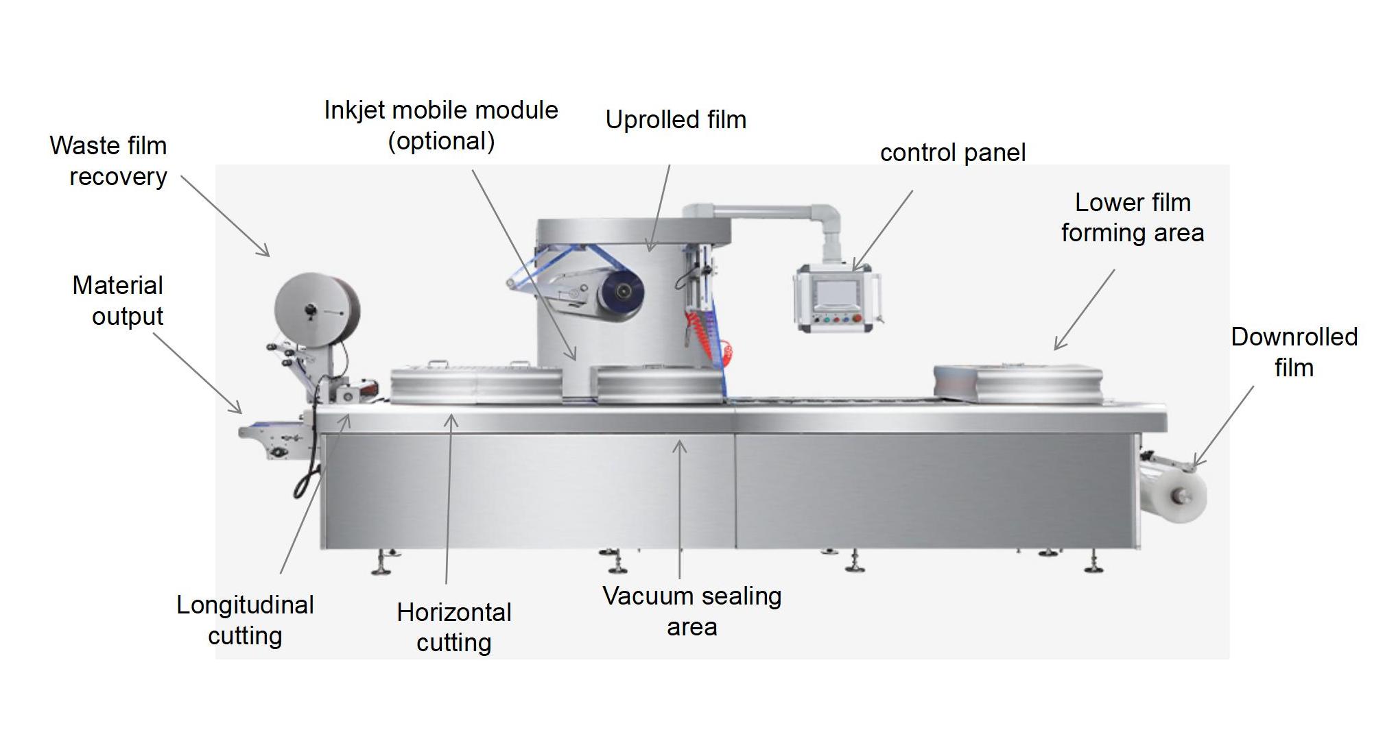 Thermoforming -Verpackungsmaschinendetails