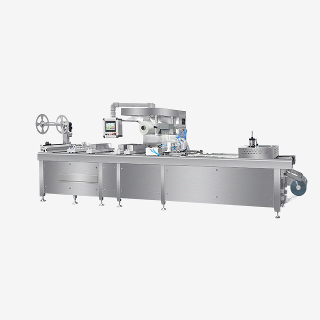 Hualian HVR-420T(Q) Hartfolie MAP Tiefzieh-Vakuumverpackungsmaschine für Lachs, Meeresfrüchte, Fertiggerichte, Fleisch
