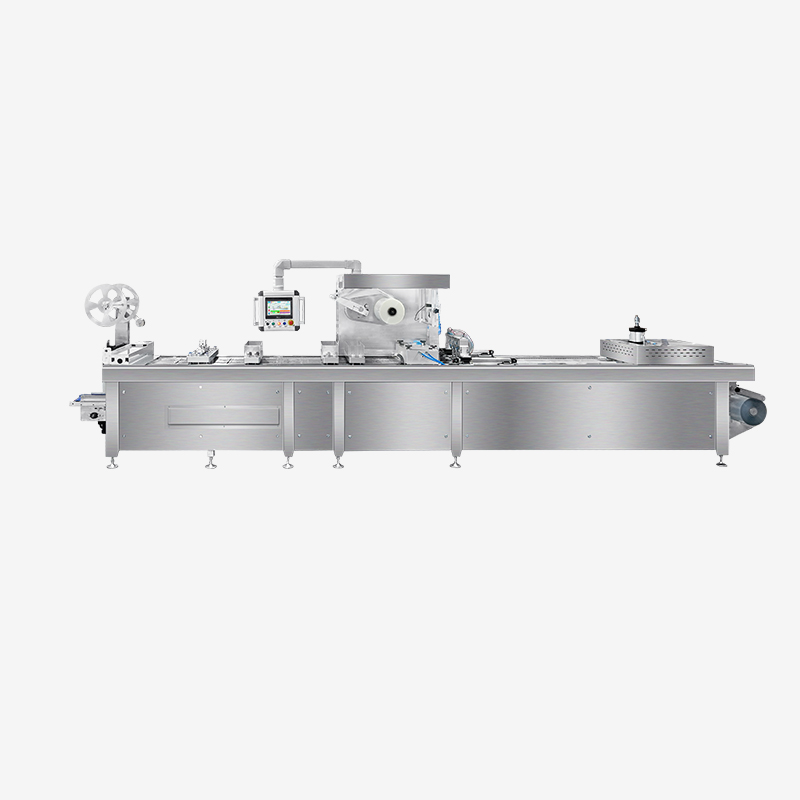 Hualian HVR-420T(Q) Hartfolie MAP Tiefzieh-Vakuumverpackungsmaschine für Lachs, Meeresfrüchte, Fertiggerichte, Fleisch